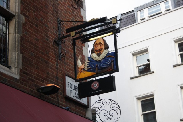 This pub was called 'Shakespeare's head' 